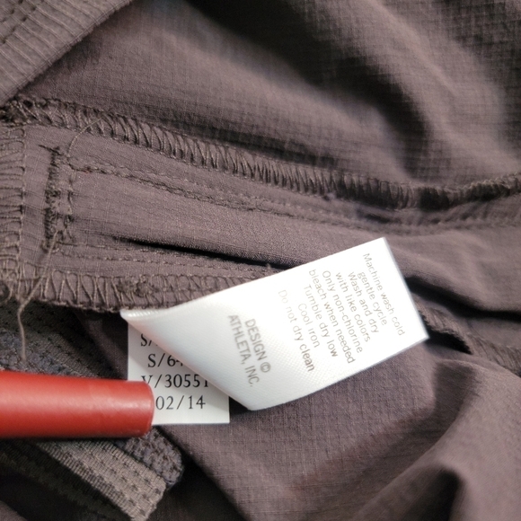 Athleta Sz 2 Jenner Skirt Skort  Pockets Side Zips Gray Purple 983363 - Picture 7 of 8